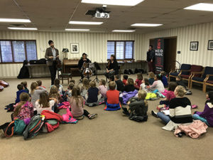 The Griffon String Quartet in the classroom